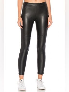 Free People Black Faux Leather Leggings